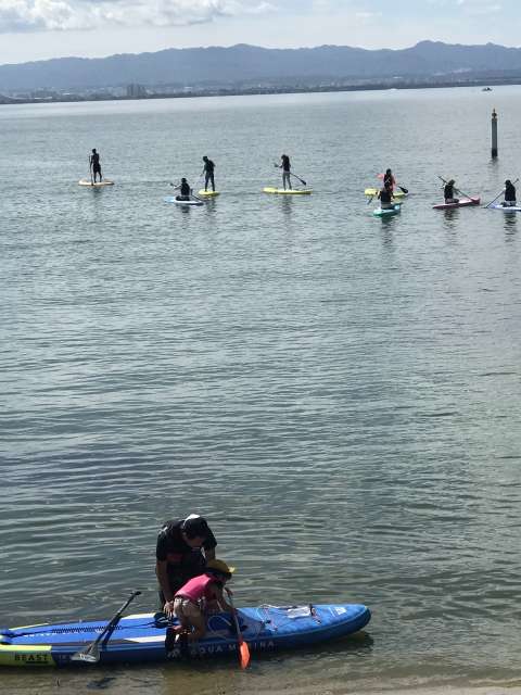 びわ湖でサップ