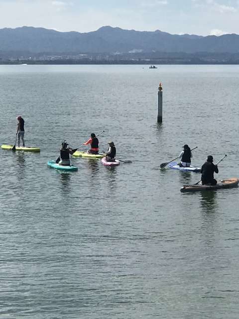 びわ湖でサップ