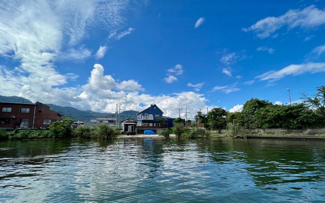 きれいな琵琶湖を望む